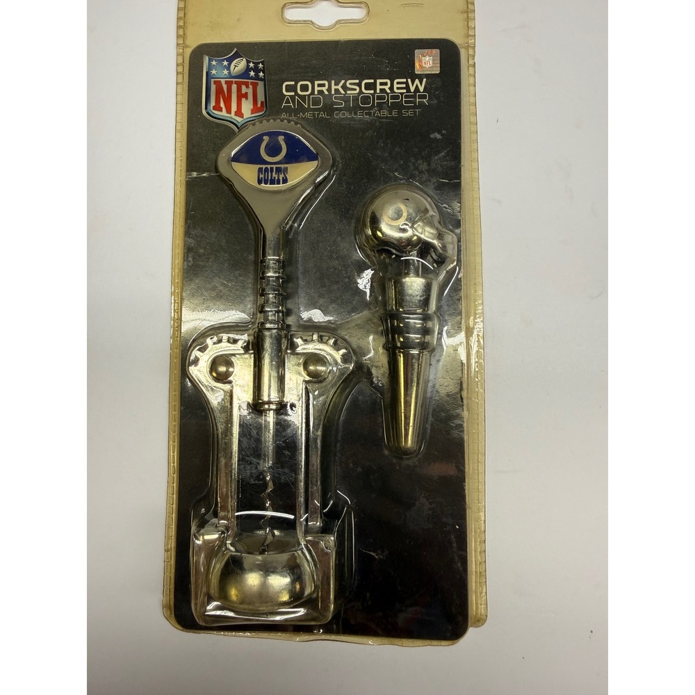 NFL Indianapolis Colts Siskiyou Sports Metal Corkscrew and Bottle Stopper Set